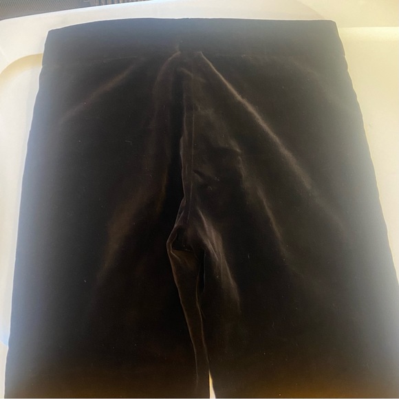 THEORY Velvet Bootcut Flare Pants in Dark Brown - Picture 3 of 12